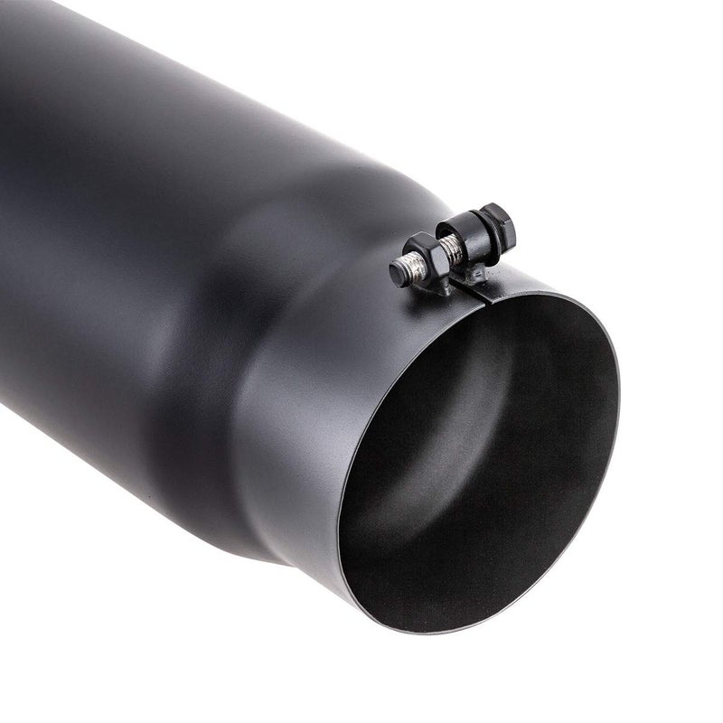 LCGP 5" Inlet Exhaust Tip, 6" Outlet 15" Long Bolt On Stainless Steel Diesel Exhaust Tailpipe Black - Image 3